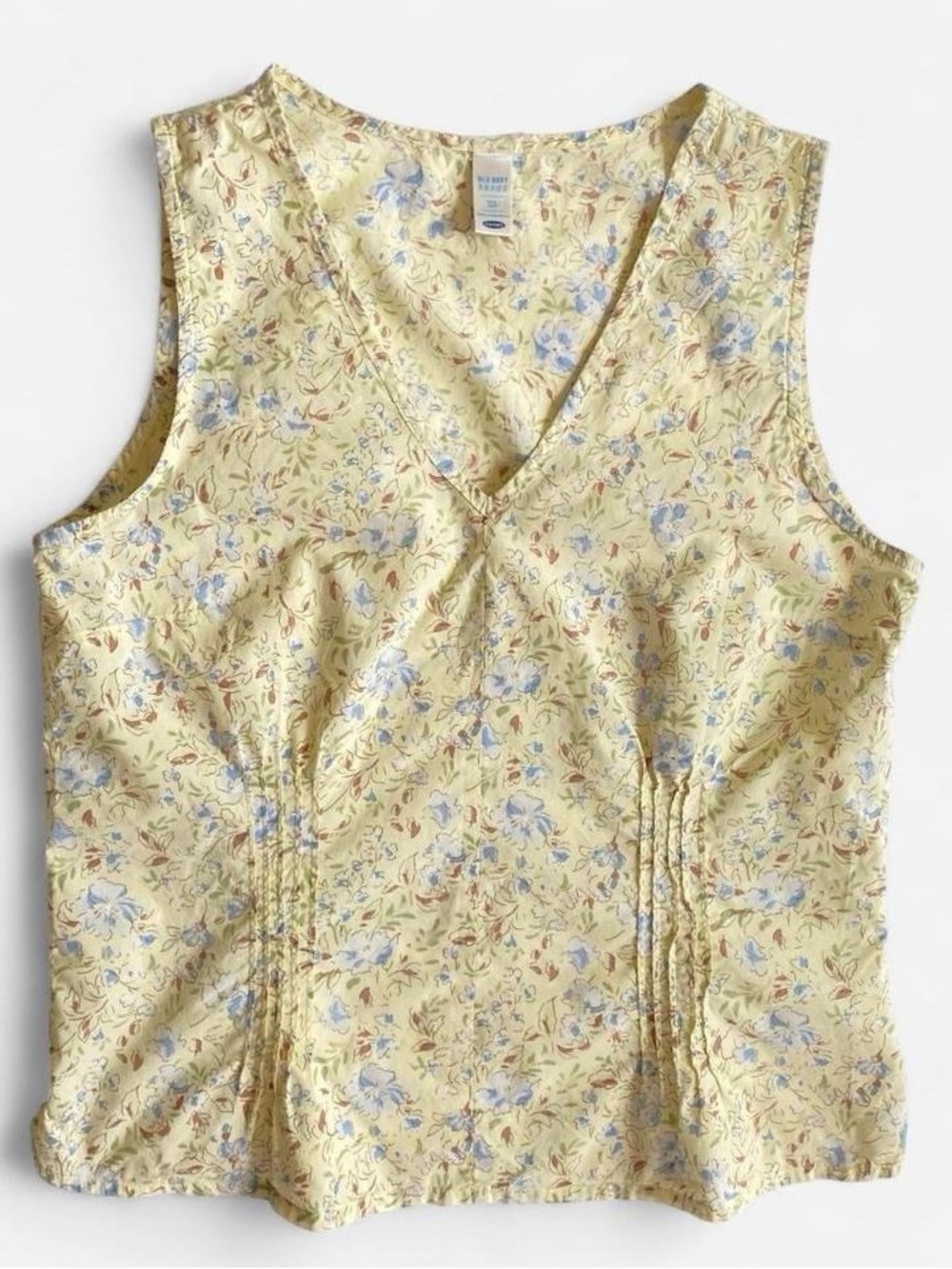 Vintage Y2K yellow floral sleeveless top